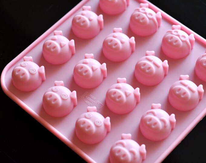 16 Cavities 6 Types Cute Piggy Silicone Molds Cake Cookie Chocolate Candy Mould