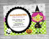 YOU PRINT- Digital Halloween Little Witch Invitation- #0166 Il_170x135