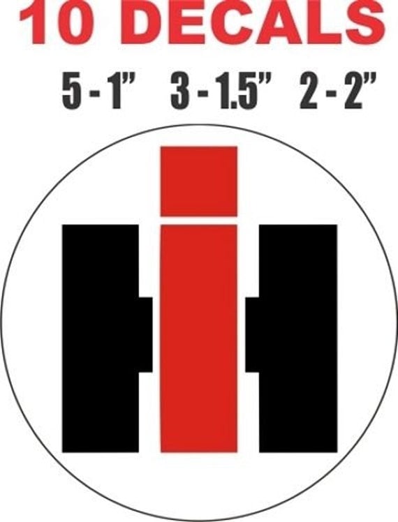 10 International Harvester IH Farmall Decals by VintageDecals