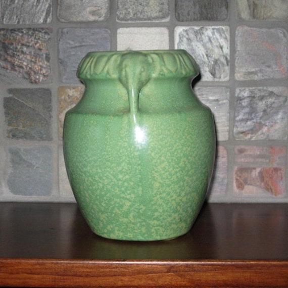 Early Haeger Pottery Elephant Handle Vase by RiverHouseArtPottery
