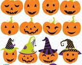 80% OFF SALE pumpkin jack o lantern clipart, commercial use, vector graphics, digital clip art, digital images - CL553 Il_170x135