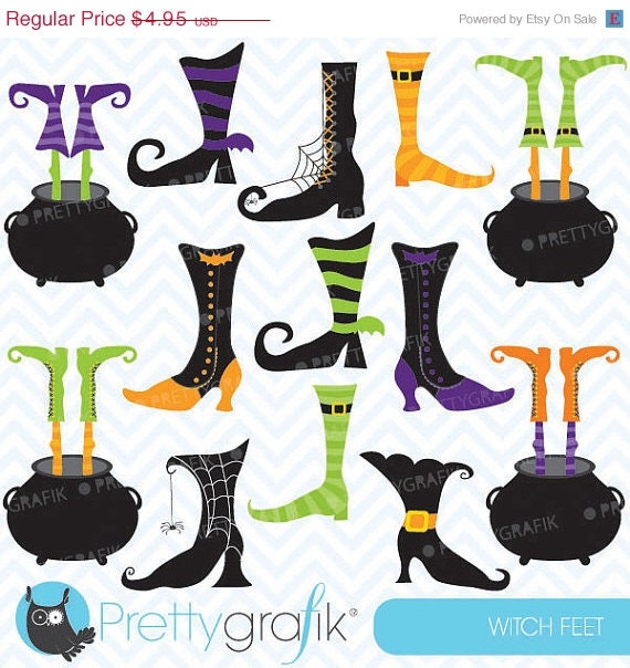 40% OFF SALE witch feet clipart commercial use, vector graphics, digital clip art, digital images - CL552 Il_570xn