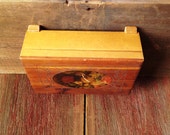 Sweet Vintage Mini Cedar Chest with Floral Decoupage