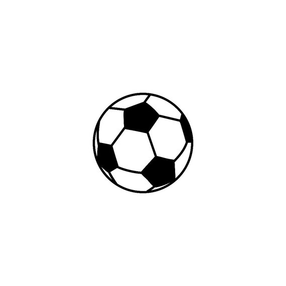 2x2 Soccer Ball Vinyl Decal Set of 3