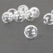 SALE 4 pcs Handblown Hollow Glass Beads - Round Clear Blown Glass Orbs - 0.79 inches or 20mm