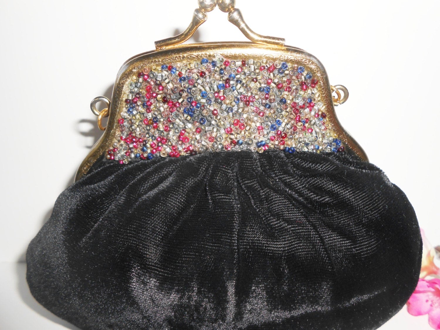 black velvet evening purse