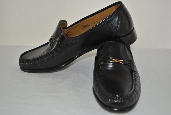 Vintage Mens Bally Shoes Black Leather Dress by vintagefinds61