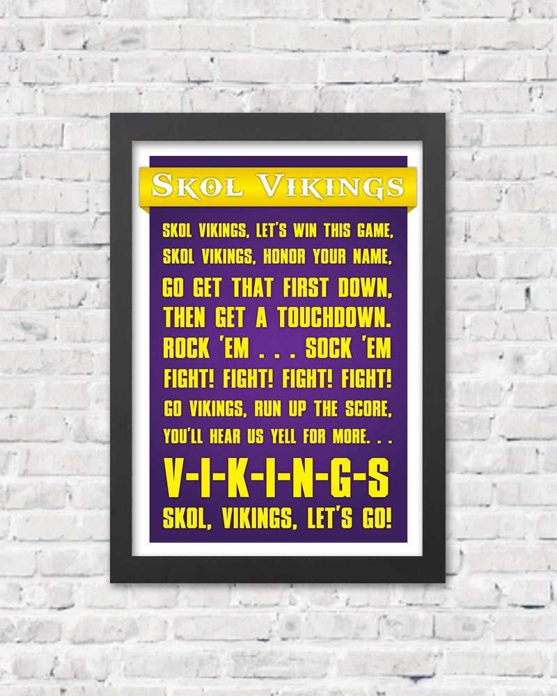 Vikings Fight Song Poster by ARowellPhotography on Etsy Vikings Fight Song Poster by ARowellPhotography on Etsy