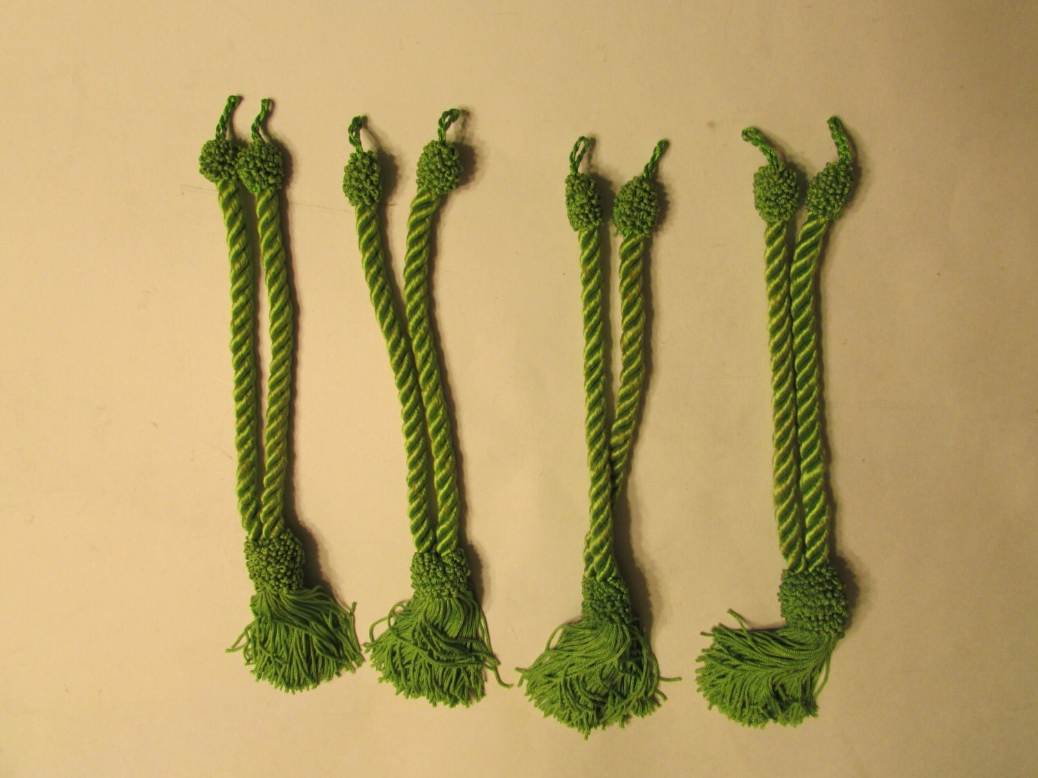 Funky Retro Lime Green Curtain Tie Backs Drape Tie Backs