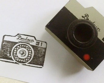 Korean wooden wood square Camera Rubber Stamp Set stamp up stampin up