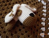 sweet puppy lovey, crocheted baby lovey, baby lovey, crochet lovey, crochet baby lovey, puppy lovey, crocheted puppy, baby softie, crochet