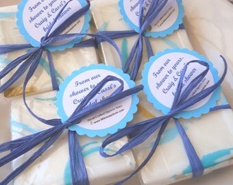 20 Blue Soap Party Favors, Unique Bridal Shower Favors, Baby Shower Favors, Wedding Favors, Mini Soap Favors