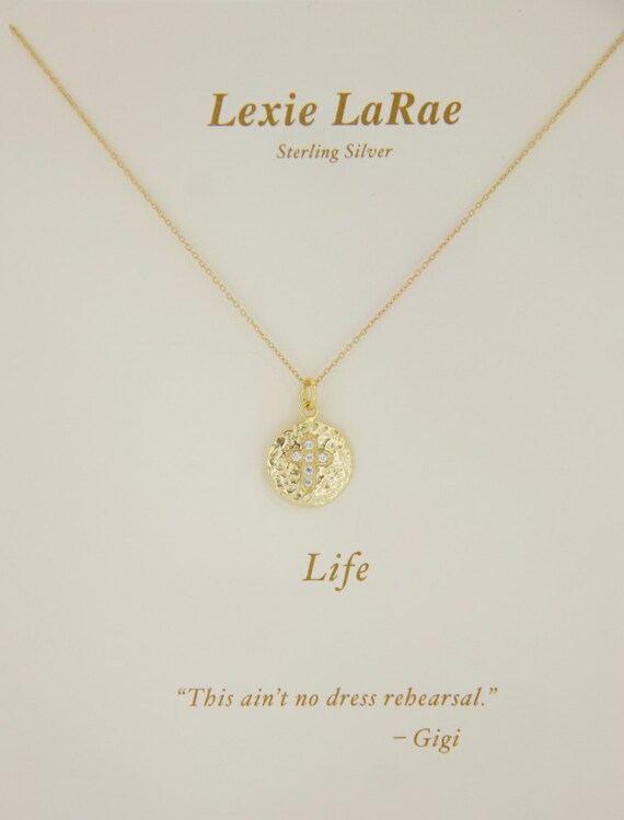 Circle Cross Necklace by LexieLaRae on Etsy