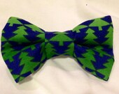 Navy and Green Christmas Bow tie, Christmas Tree hair bow - pretied bow tie - baby- adult bow tie or hair bow - christmas ornament Il_170x135