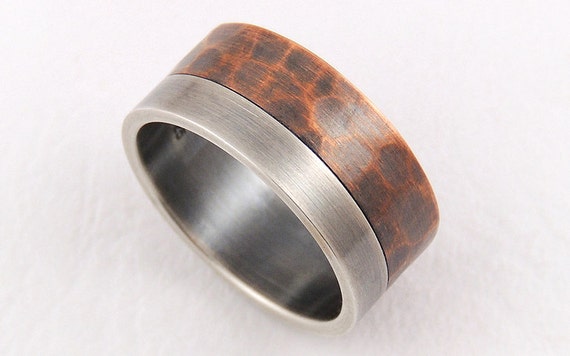 Copper mens wedding ring