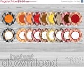 ON SALE 50 % OFF instant download, clip art set, chevron circles, fall colors, round frames, stickers, labels, smal bussines use Il_170x135
