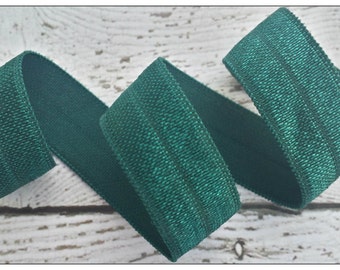 5/8 HUNTER GREEN Fold Over Elastic 5 or 10 YARDS