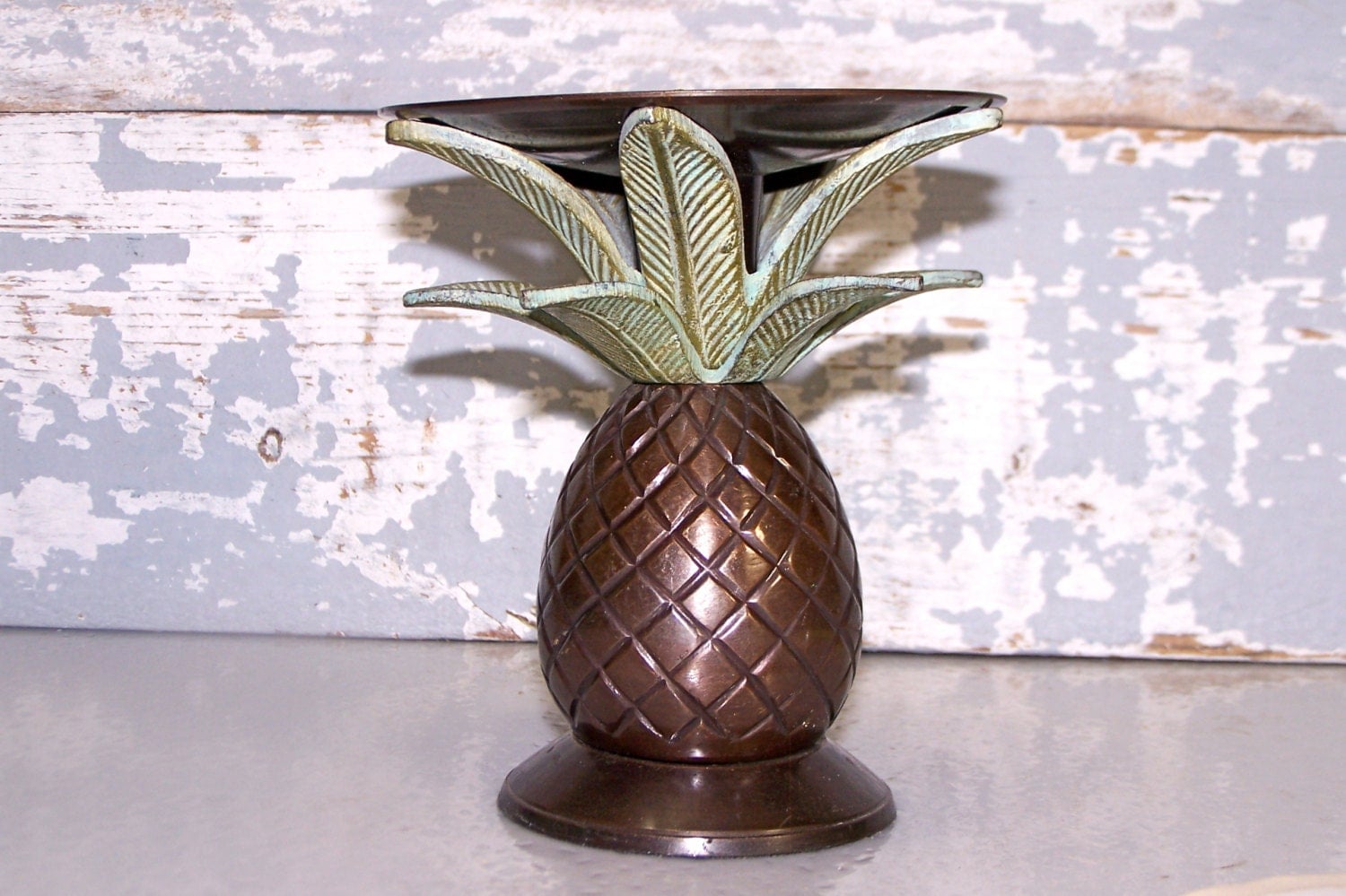 Metal Pineapple Candle Holder Vintage Home by SexyTrashVintage