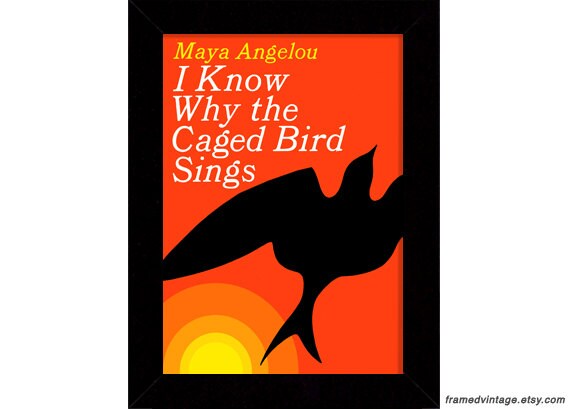 I Know Why the Caged Bird Sings Maya Angelou by FRAMEDVINTAGE