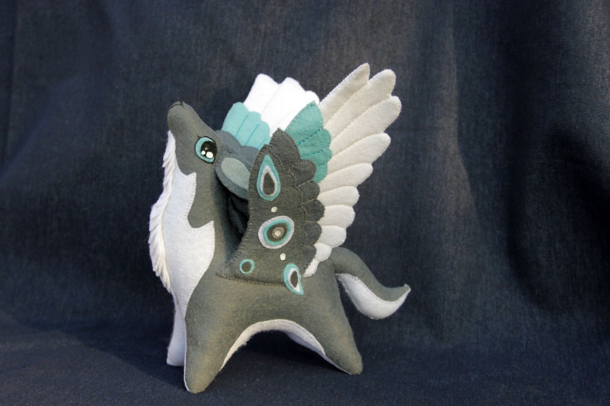 winged wolf plush