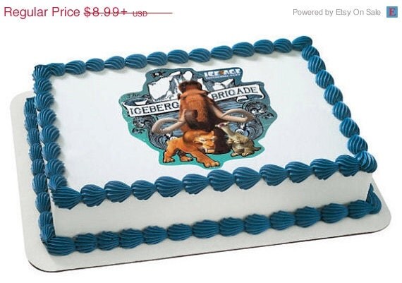 SUMMER SALE ICE Age 4-Iceberg Brigade Edible Image Cake Topper Il_570xn
