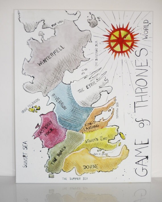 Items similar to Game of Thrones Realm Map 16