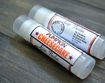 Pumpkin Cheesecake lip balm, bath and beauty natural lip balm with coconut oil, paraben free, glory boon