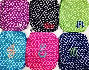 Quatrefoil Monogrammed Bible Cover, Book Cover, Personalized