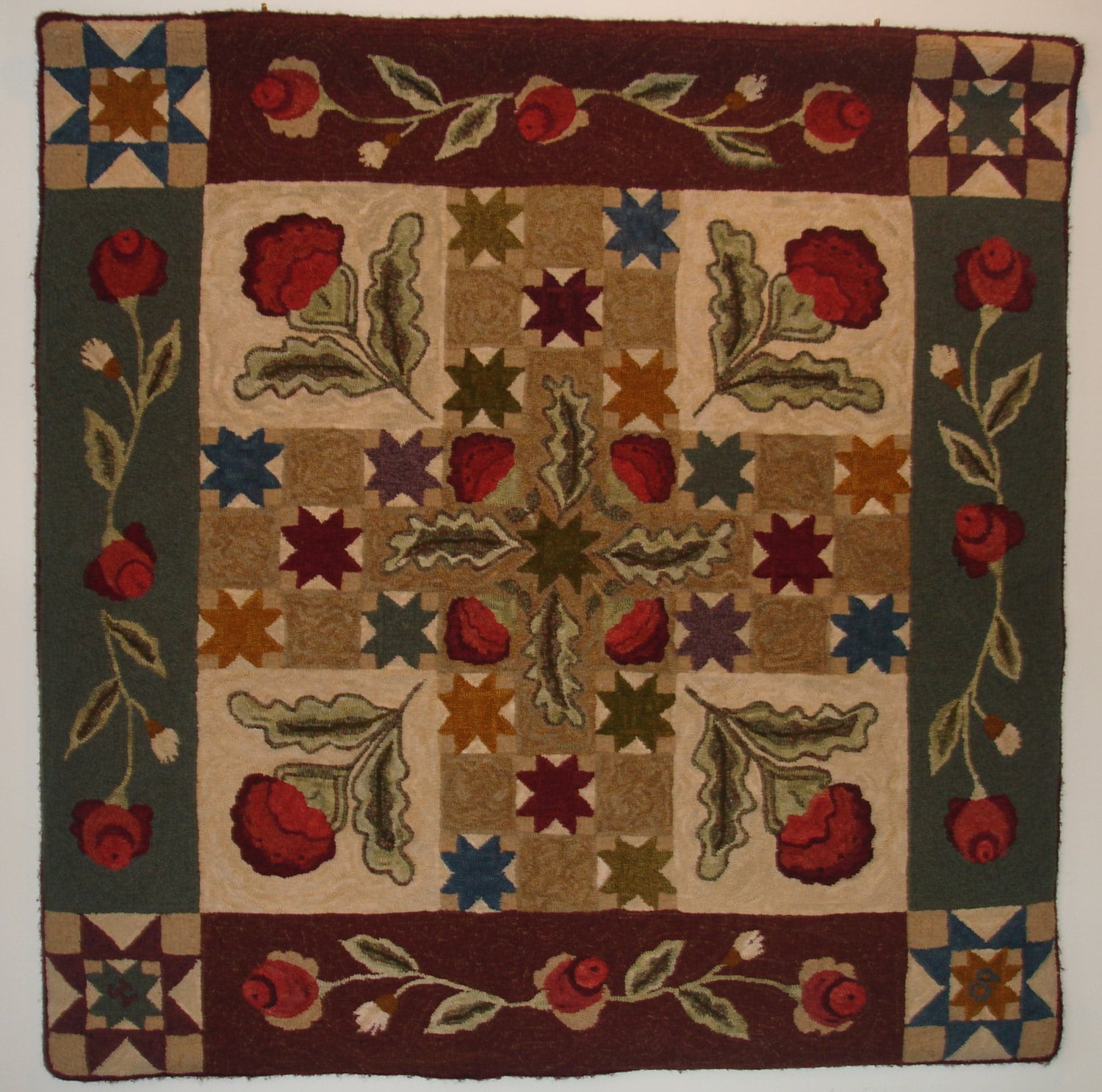 Colonial Quilt Rug Hooking Pattern