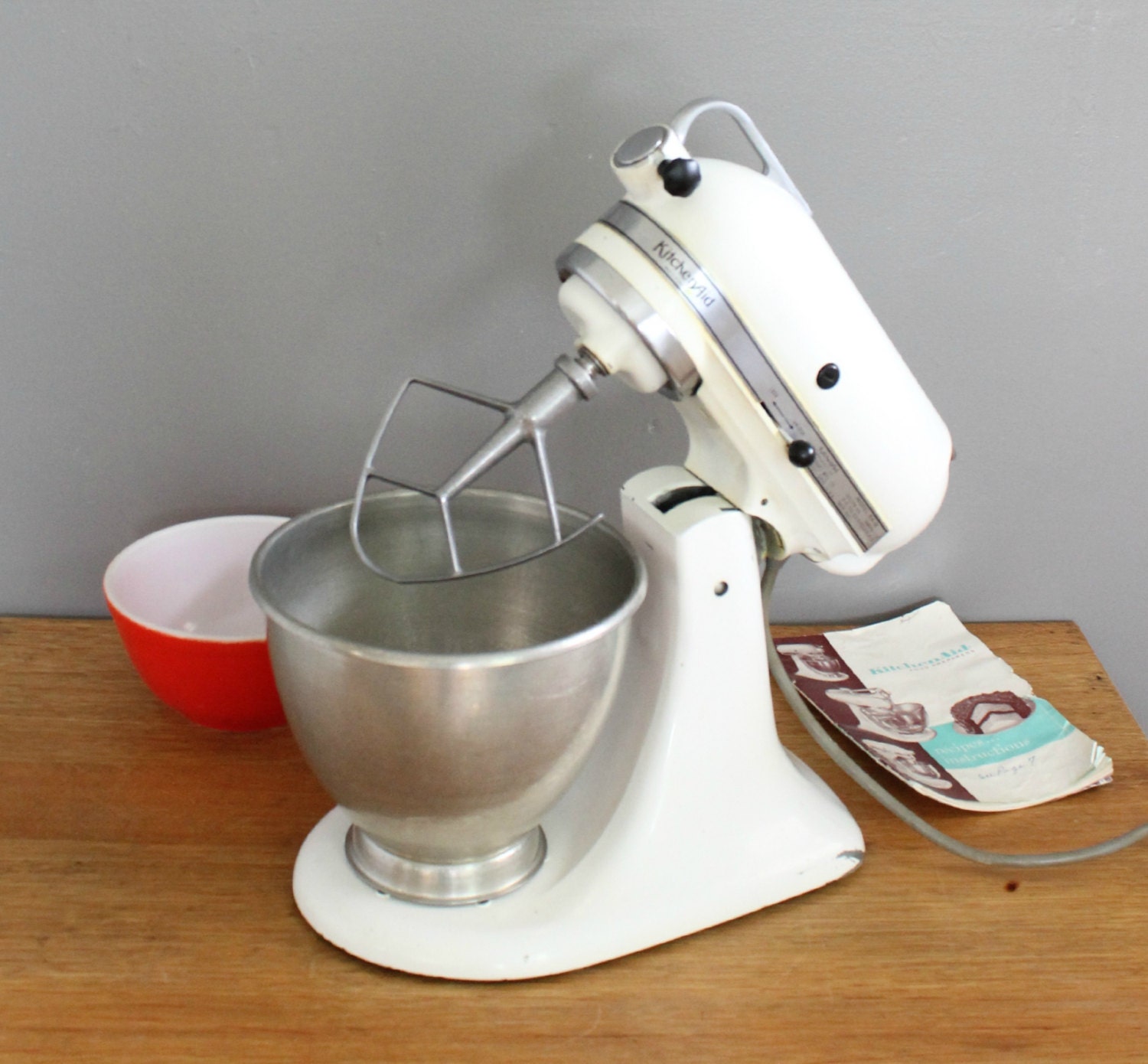 Mid Century Hobart Kitchen Aid K4-B Stand Mixer. Whisk Paddle