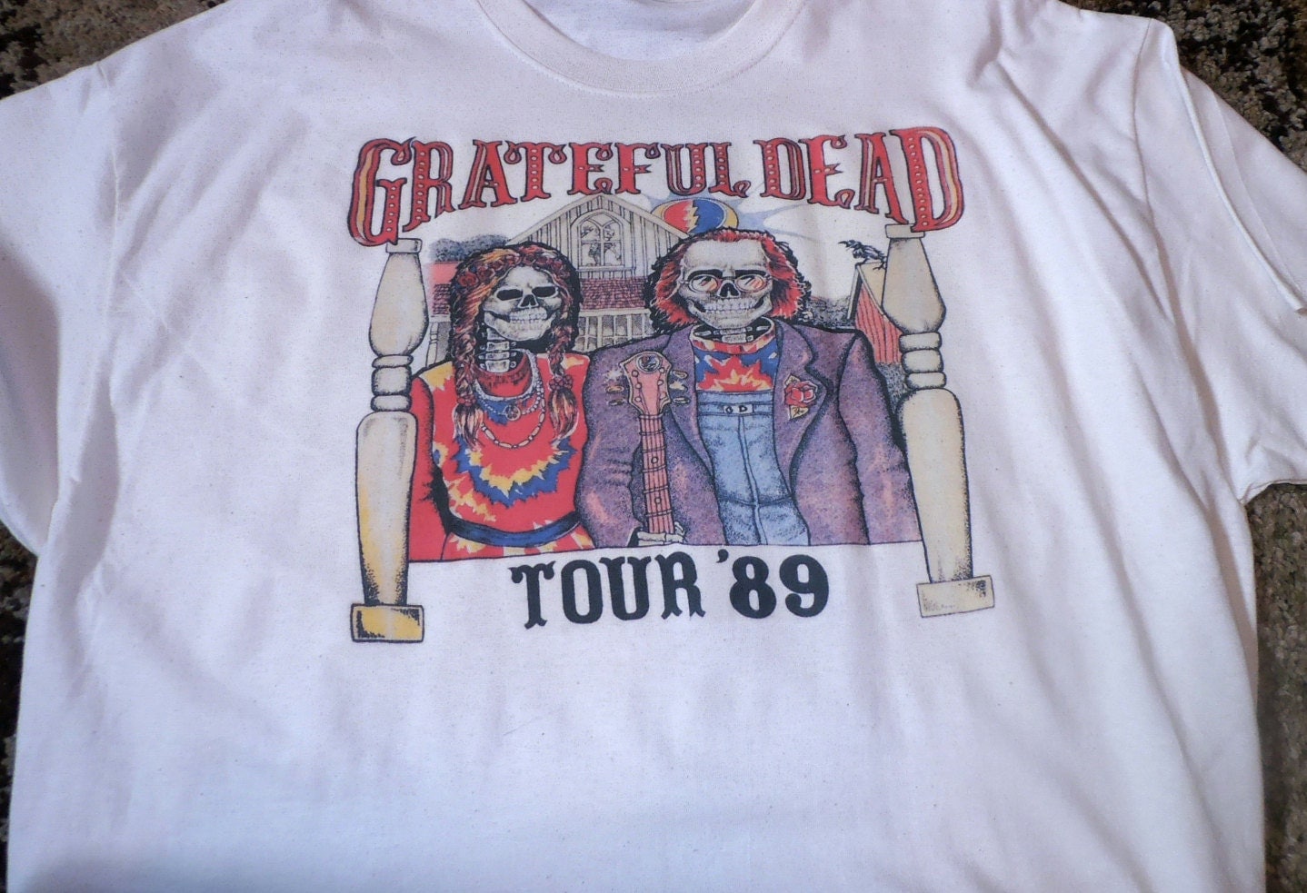 Grateful Dead T Shirt Tour 1989 Jerry Garcia