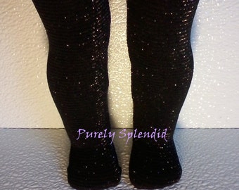 sparkle tights nude wool