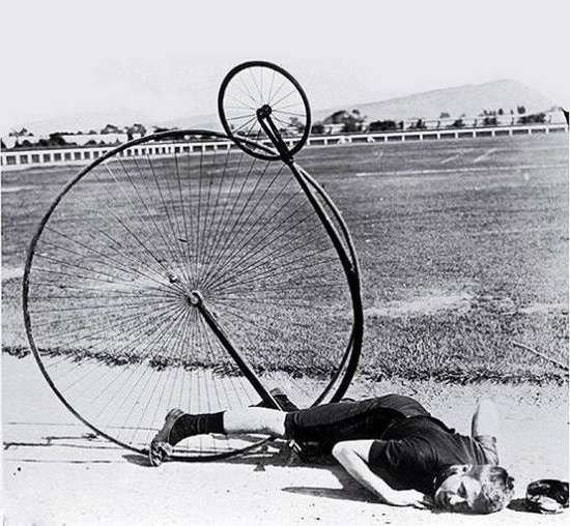 antique big wheel bike