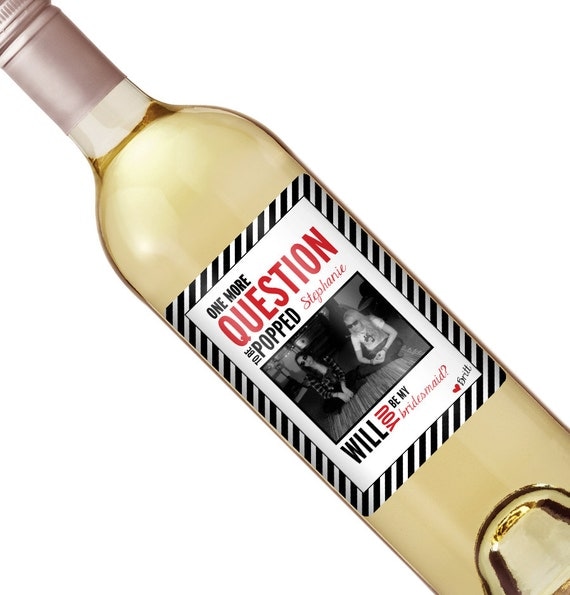 3 - Will You Be My Bridesmaid Wine Label - Wedding Wine Label - Custom Wine Label - Wedding Wine Bottle Label - Wine Labels for Bridesmaids Il_570xn