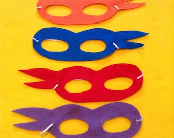 Ninja / Ninja Turtle Masks set of 8 masks.