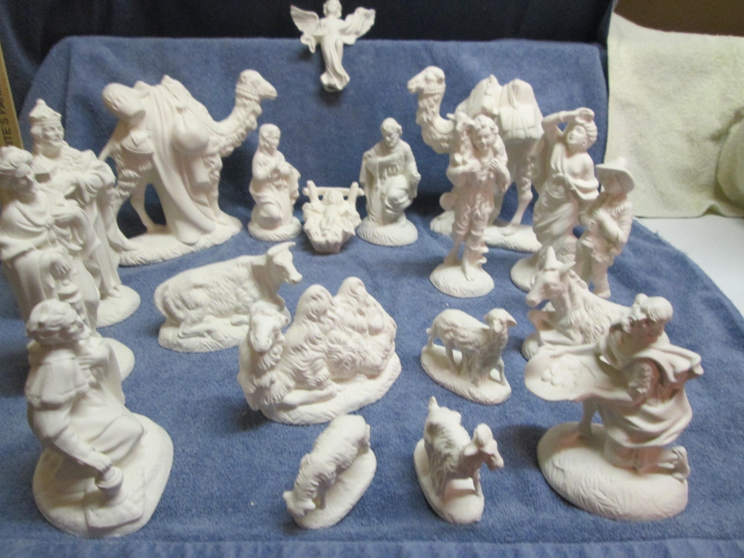 ATLANTIC Bisque NATIVITY set 21 piece set by ourlittlefarm0309