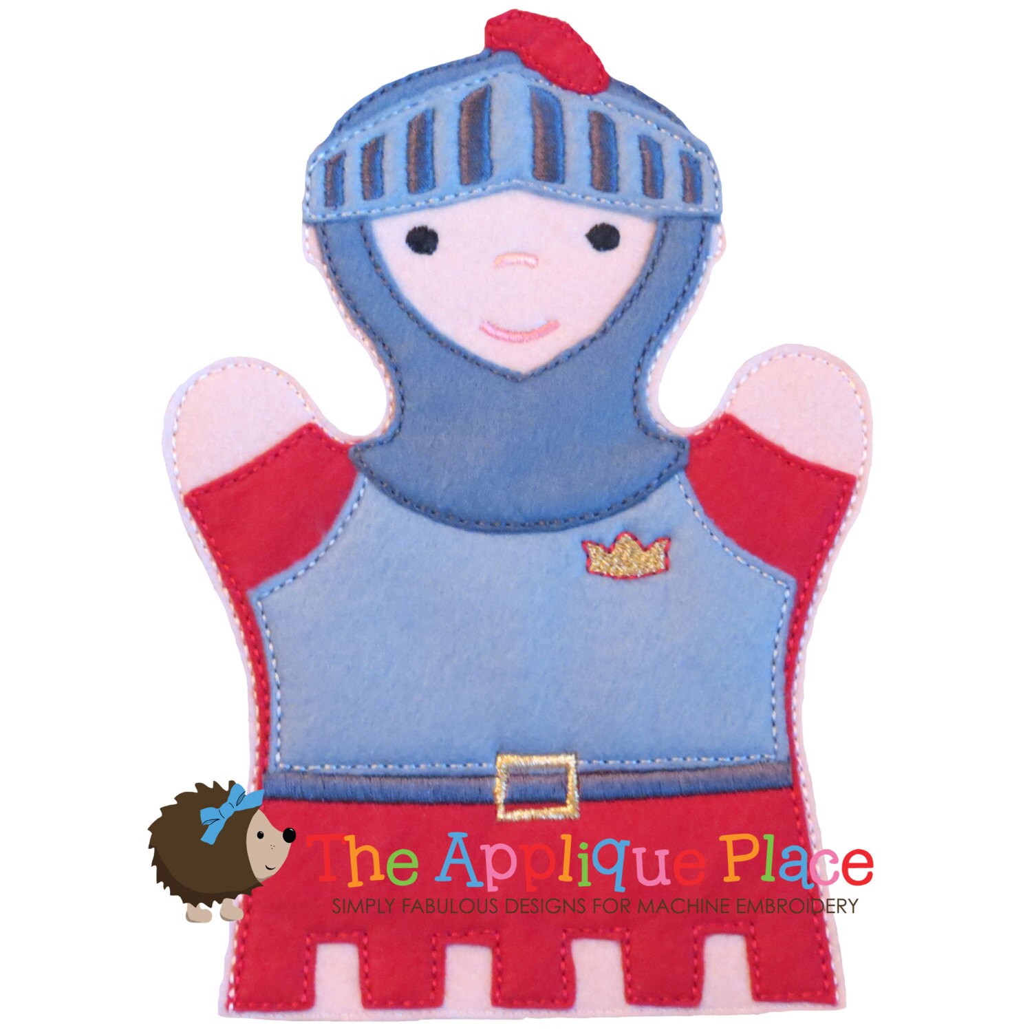 Knight Hand and Finger Puppet In The Hoop Machine Embroidery