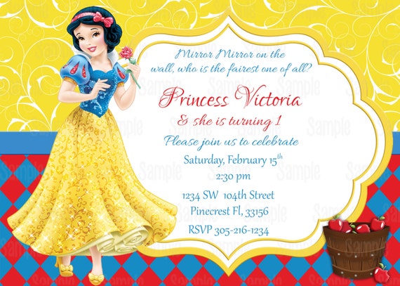 Snow White Invitations Free Printable 8