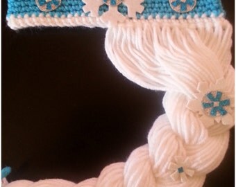 Disney Elsa costume crown with wig wonderful dress up play or Halloween Costume