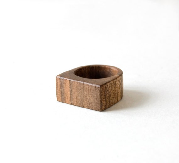 Wooden ring Geometric Ring Unisex Ring Wom