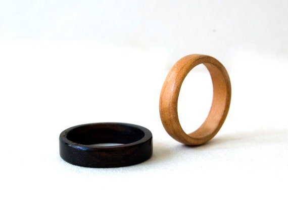  Engagement  Wood  Ring  His and Her  Rings  Wedding  Wood  Bands 