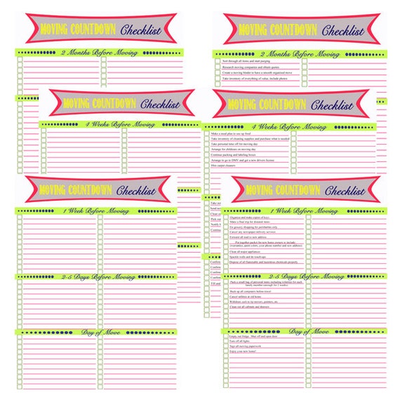 50% OFF Moving Printables INSTANT Download Home Binder