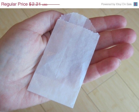15% off - 25 Itty Bitty Transparent Glassine Bags for Party Favors and more Il_570xn