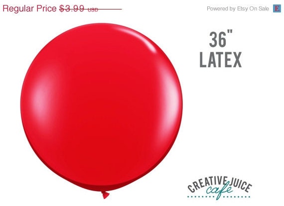 10% off - 36" RED giant latex balloon - Perfect for weddings, birthdays, photography props Il_570xn