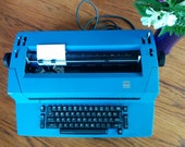 IBM Selectric II Typewriter Correcting - Blue Typewriter - 1970s Electric Typewriter