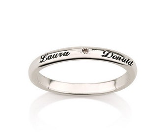 Personalized Purity Ring, 925 Sterl ing Silver Engraved Promise Ring ...