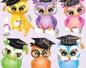 80% OFF Graduation clipart, Owls clipart, instant download, commercial use, digital clipart, vector clipart AMB-267 Il_170x135