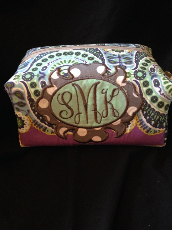 Double Framed Monogram Cosmetic Bag