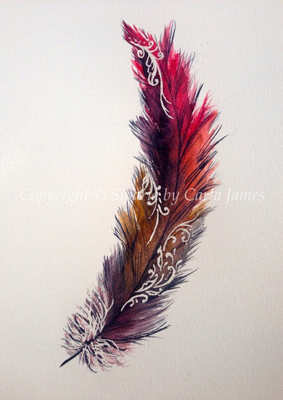 items similar to feather design with henna patterns print items similar to feather design with henna patterns print