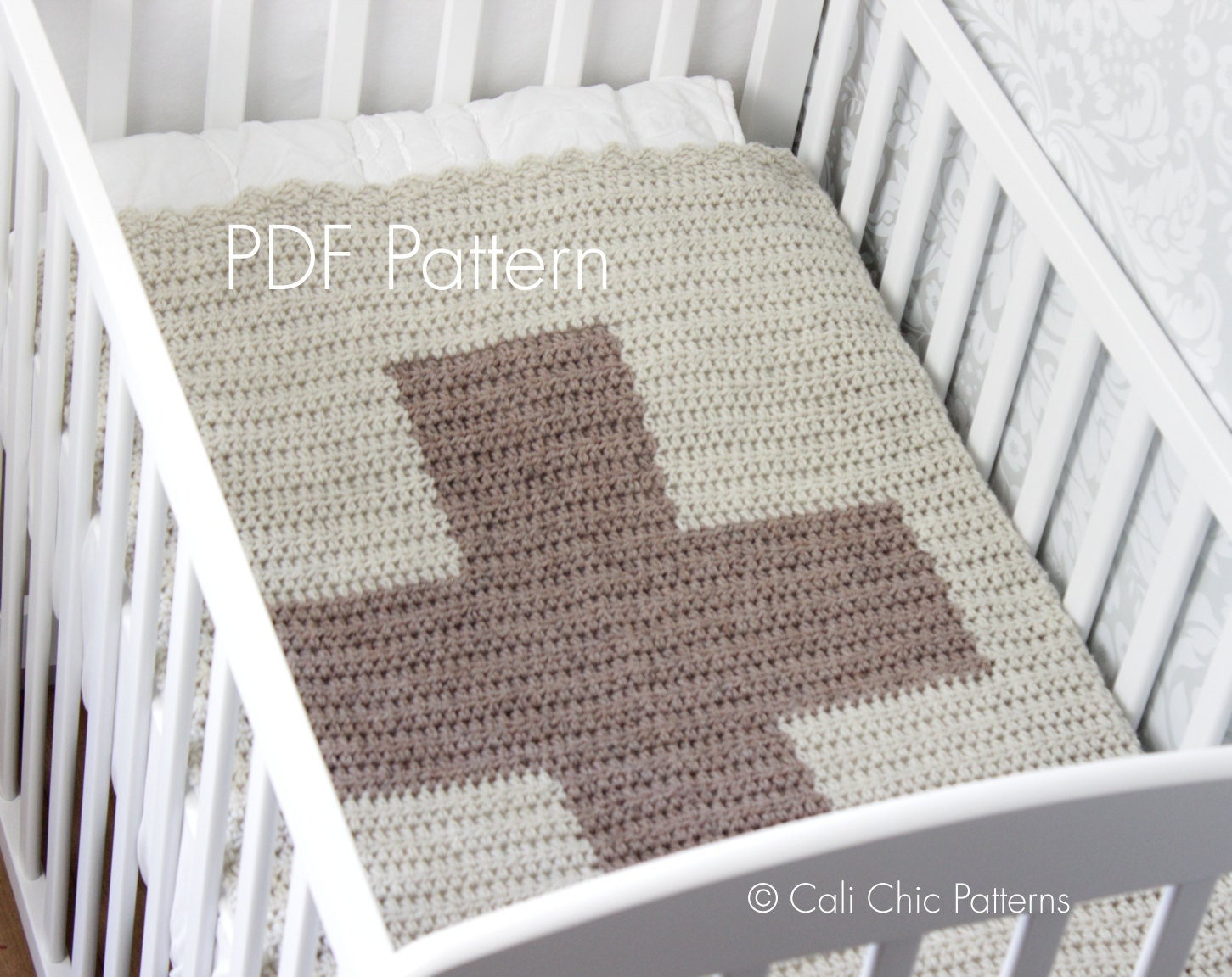 Crochet PATTERN 79 Cali Cross Baby Blanket Pattern Crochet